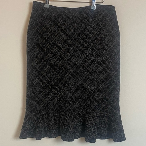 Gray Black Plaid Skirt size 5/6 Classic Capsule Academia Preppy Professi… - Picture 2 of 9
